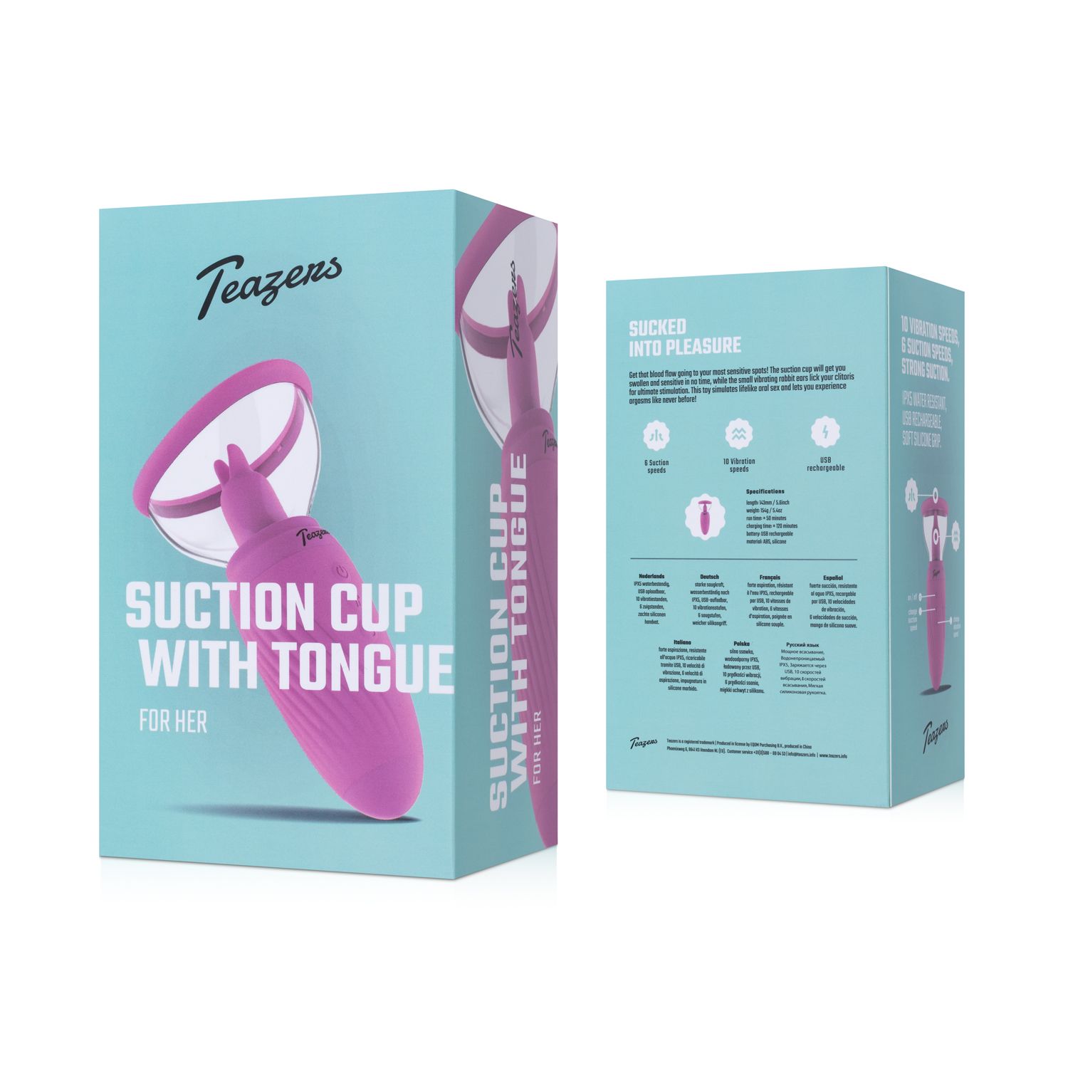Vibrador Teazers Com Sucção e Estimulador de Clitóris