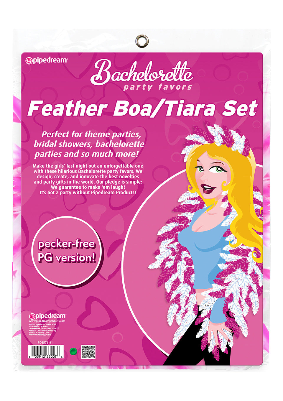 Kit Bachelorette Feather Boa Tiara