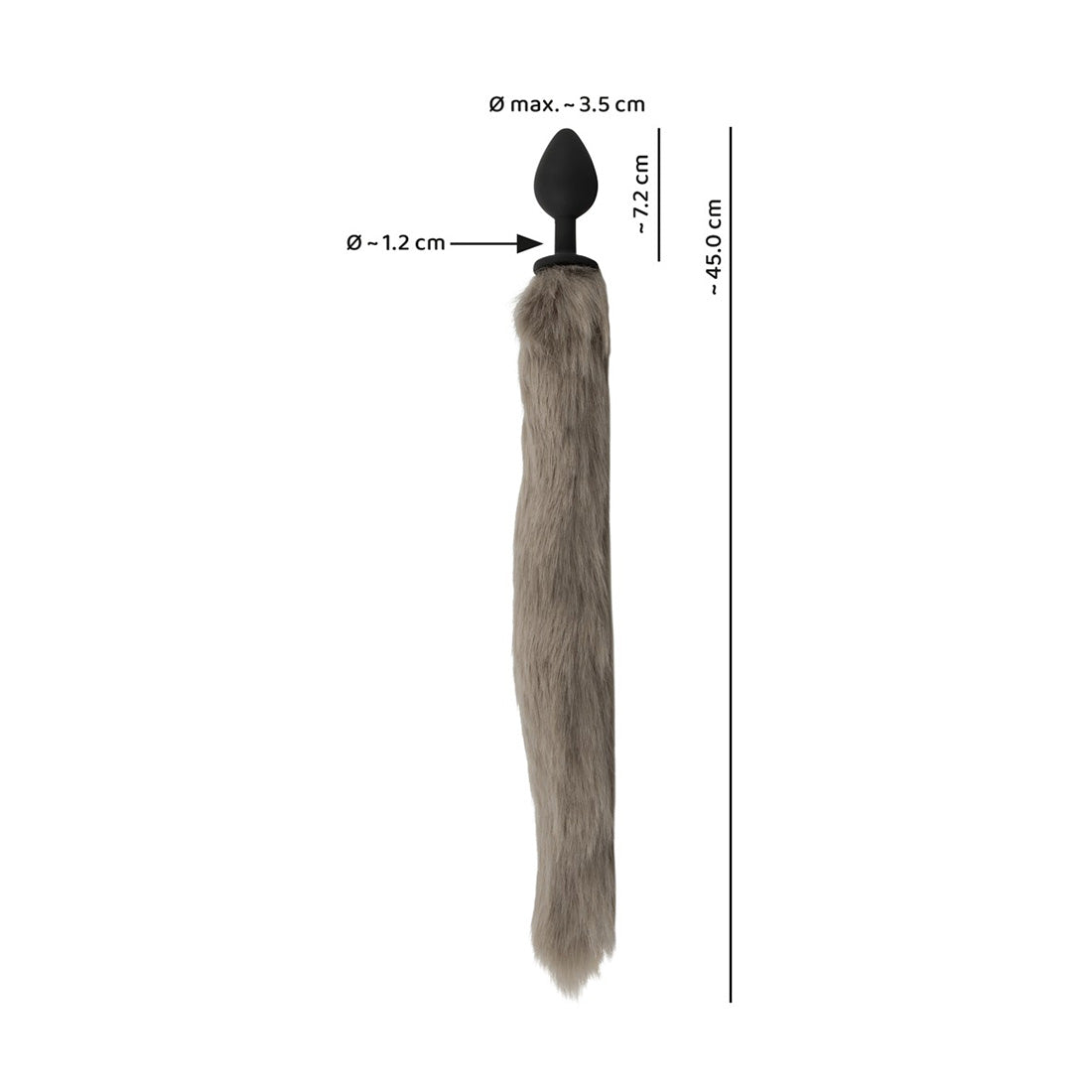 Cauda Fluffy Plug Grey