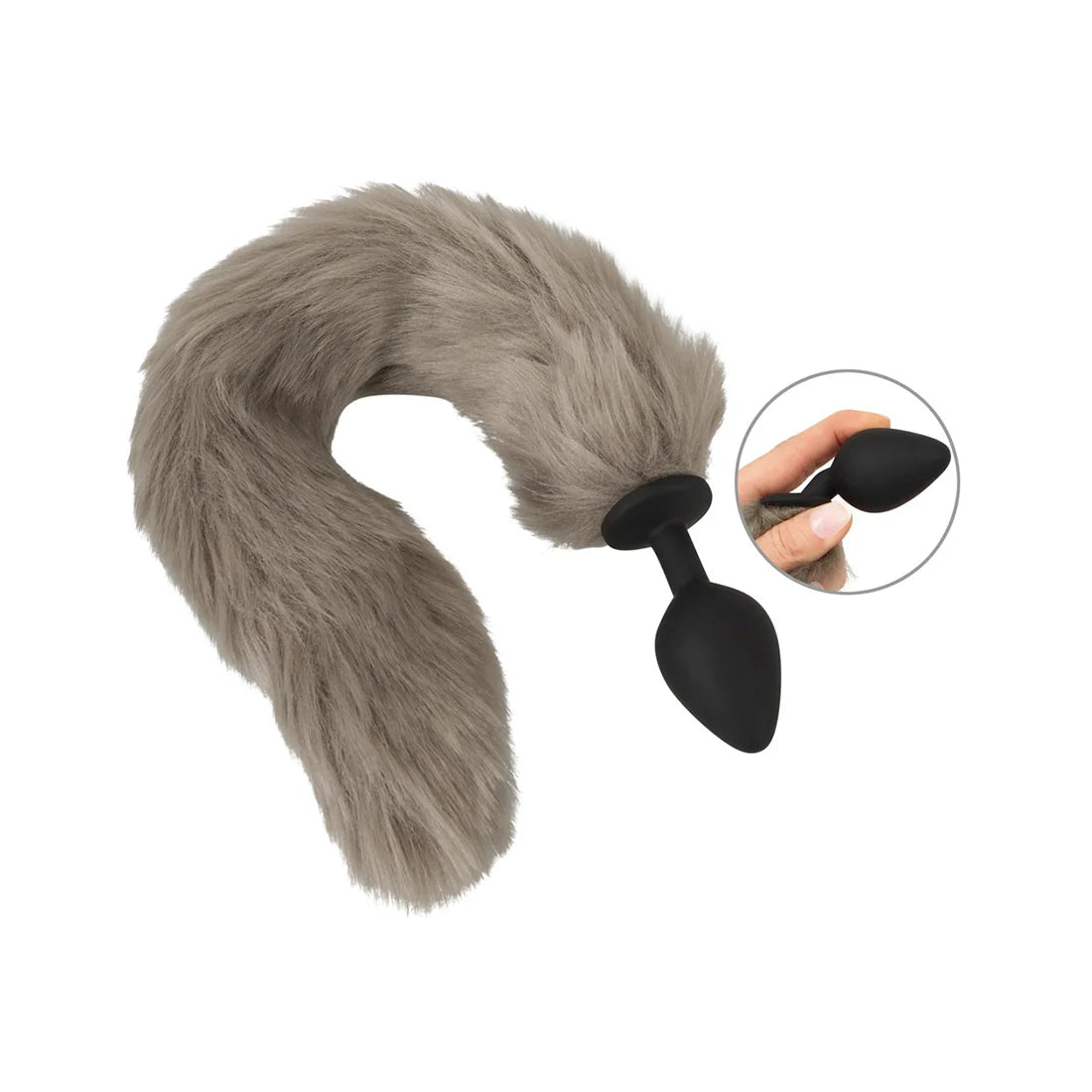 Cauda Fluffy Plug Grey