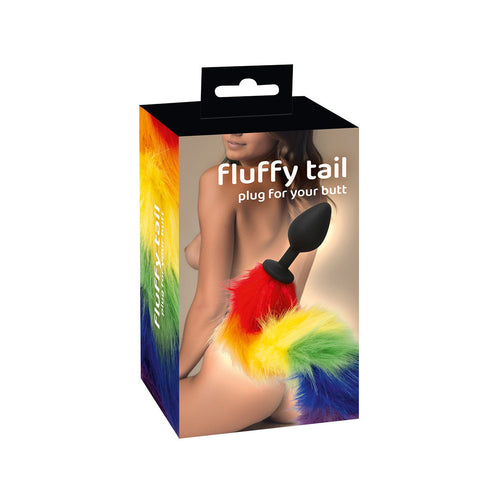 Cauda Fluffy Plug Rainbow
