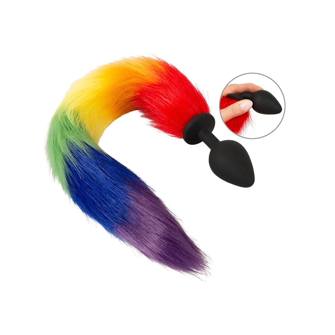 Cauda Fluffy Plug Rainbow