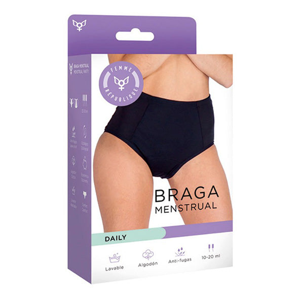 CUECA MENSTRUAL NEGRO PRETA DAILY
