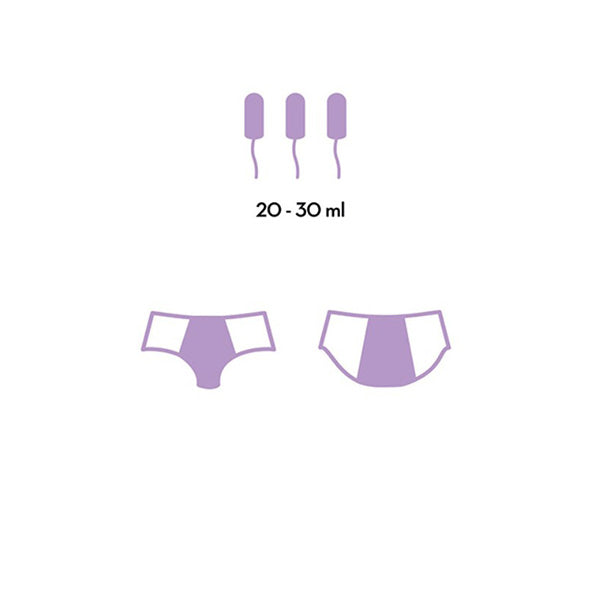CUECA MENSTRUAL RENDA GEOMÉTRICA ROXA DAILY +