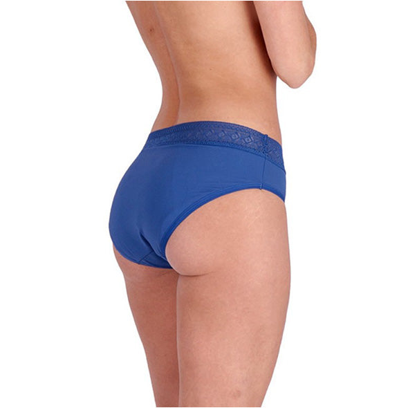 CUECA MENSTRUAL RENDA GEOMÉTRICA AZUL DAILY +
