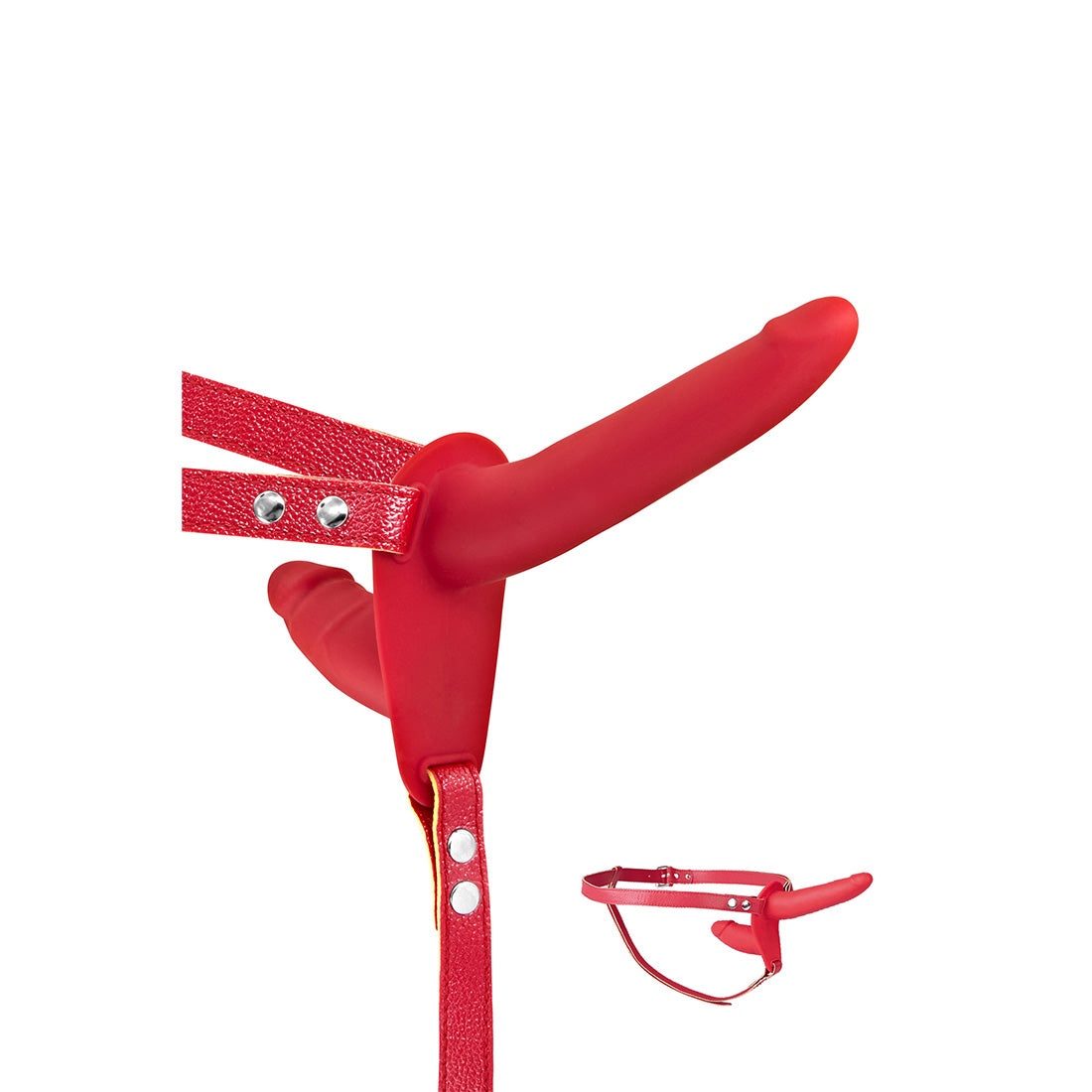 Arnês Strap-On Duplo Vermelho