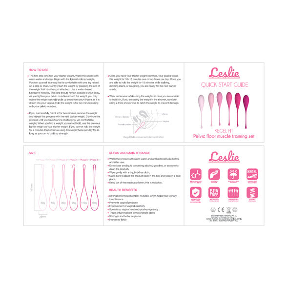 Kit Kegel Leslie (6 peças)