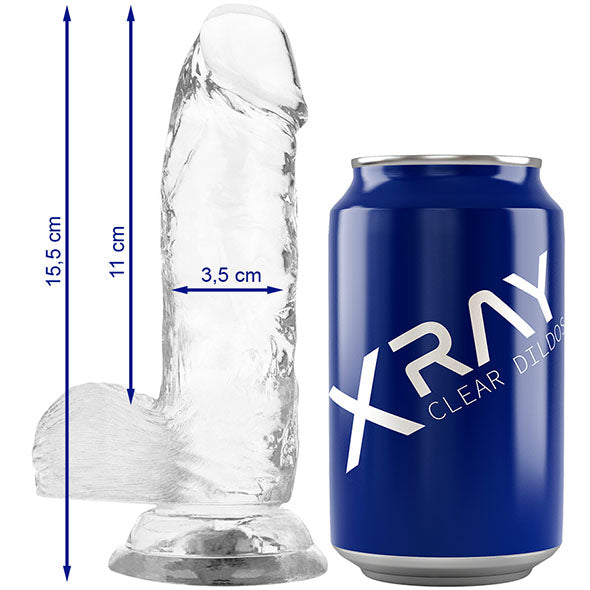 Dildo Jelly Com Escroto Xray - 15,5 cm