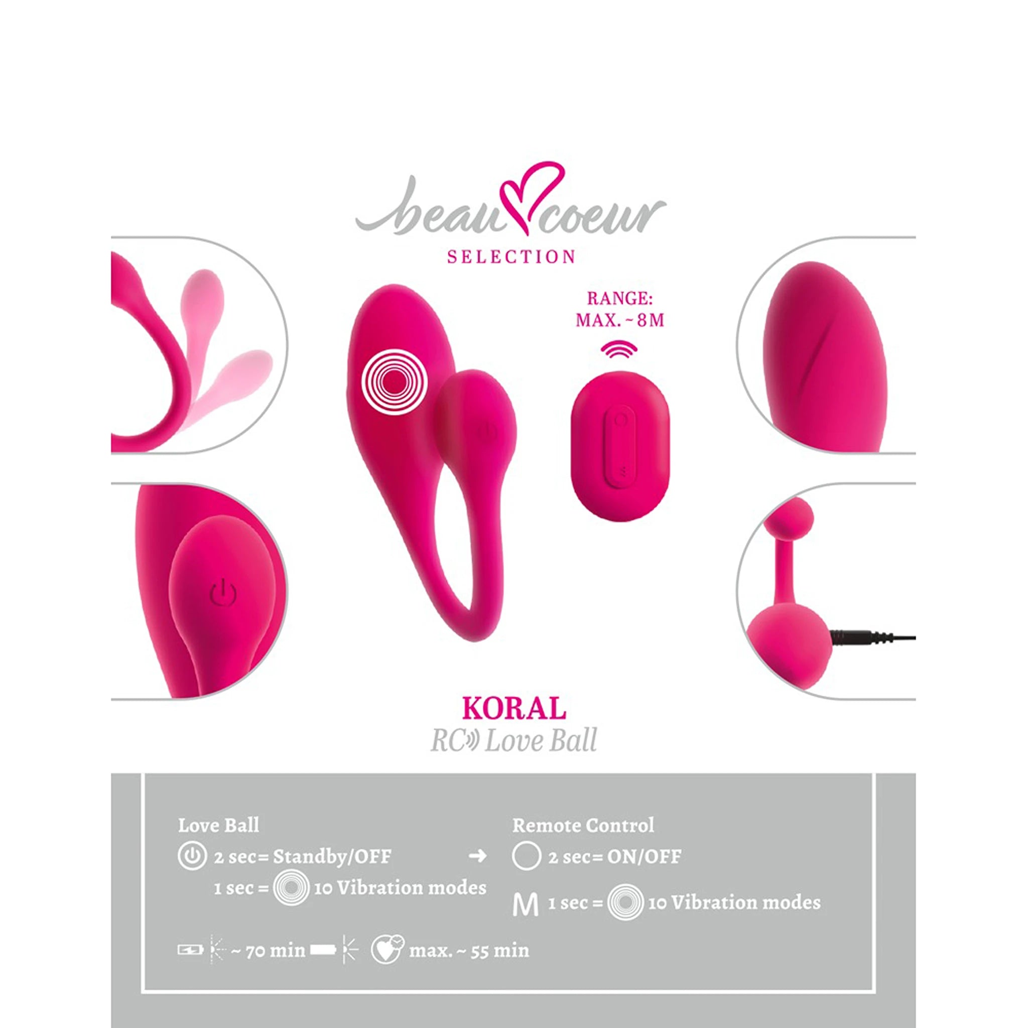 Bola de Ben Wa Vibratória de Silicone com Comando