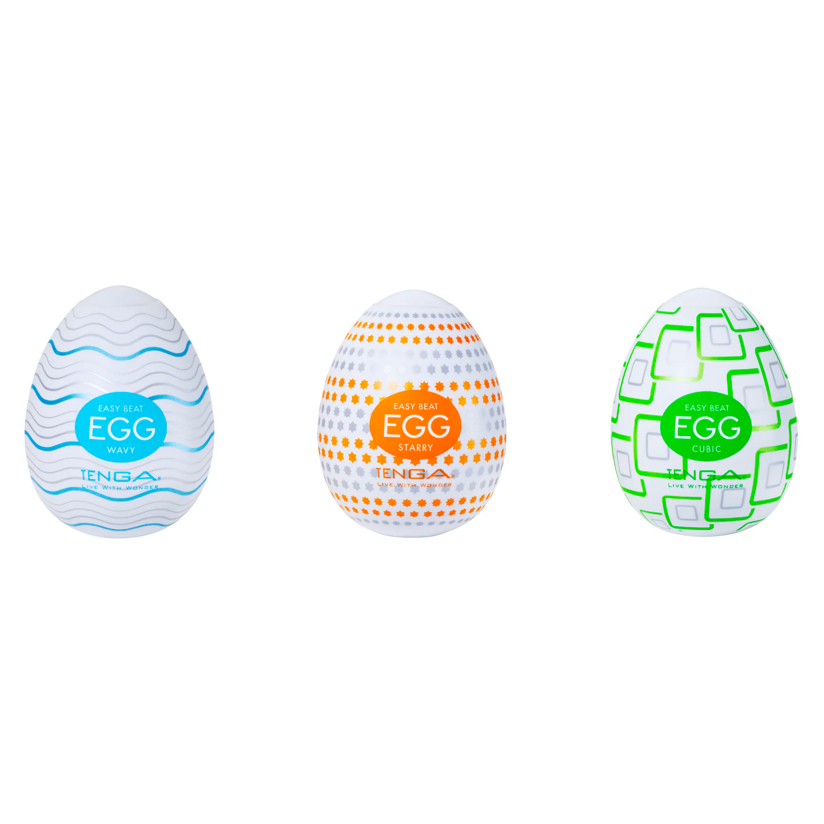 Pack de 3 Masturbadores Masculinos Descartáveis TENGA EGG Standard (Pack 1)