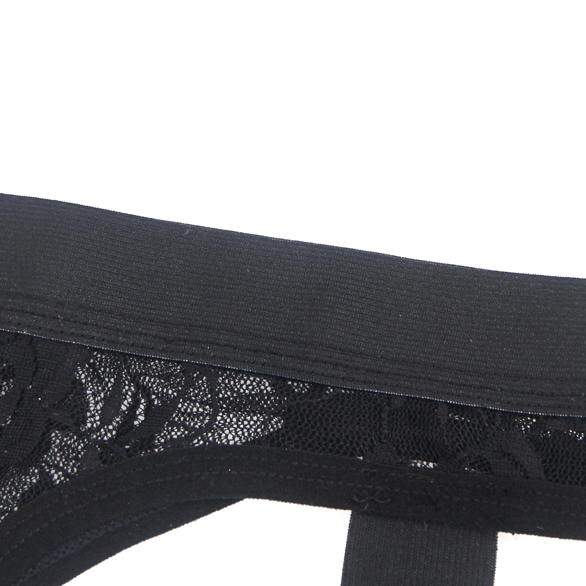 Jockstrap Masculino em Renda Preta Transparente