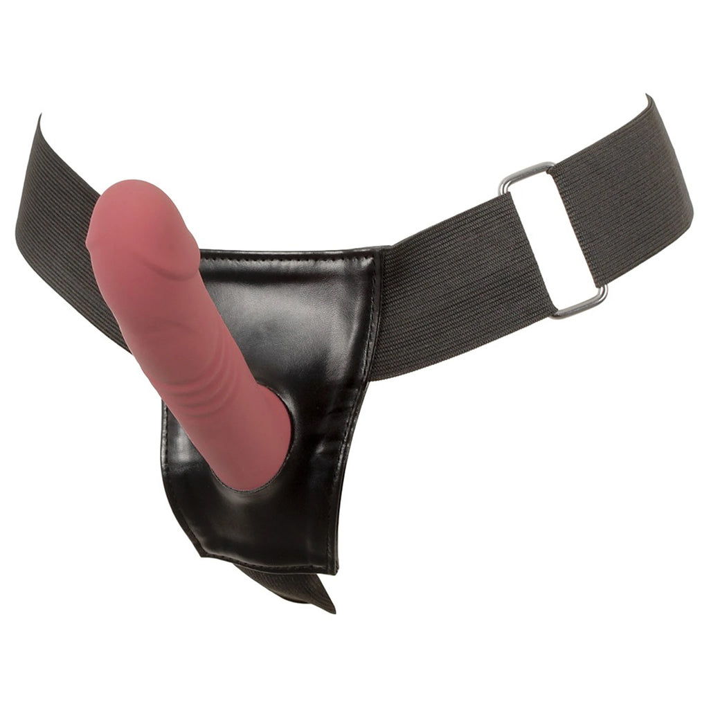 Kit Strap-On Tanga Rosa com Vibrador de Vaivém e Comando