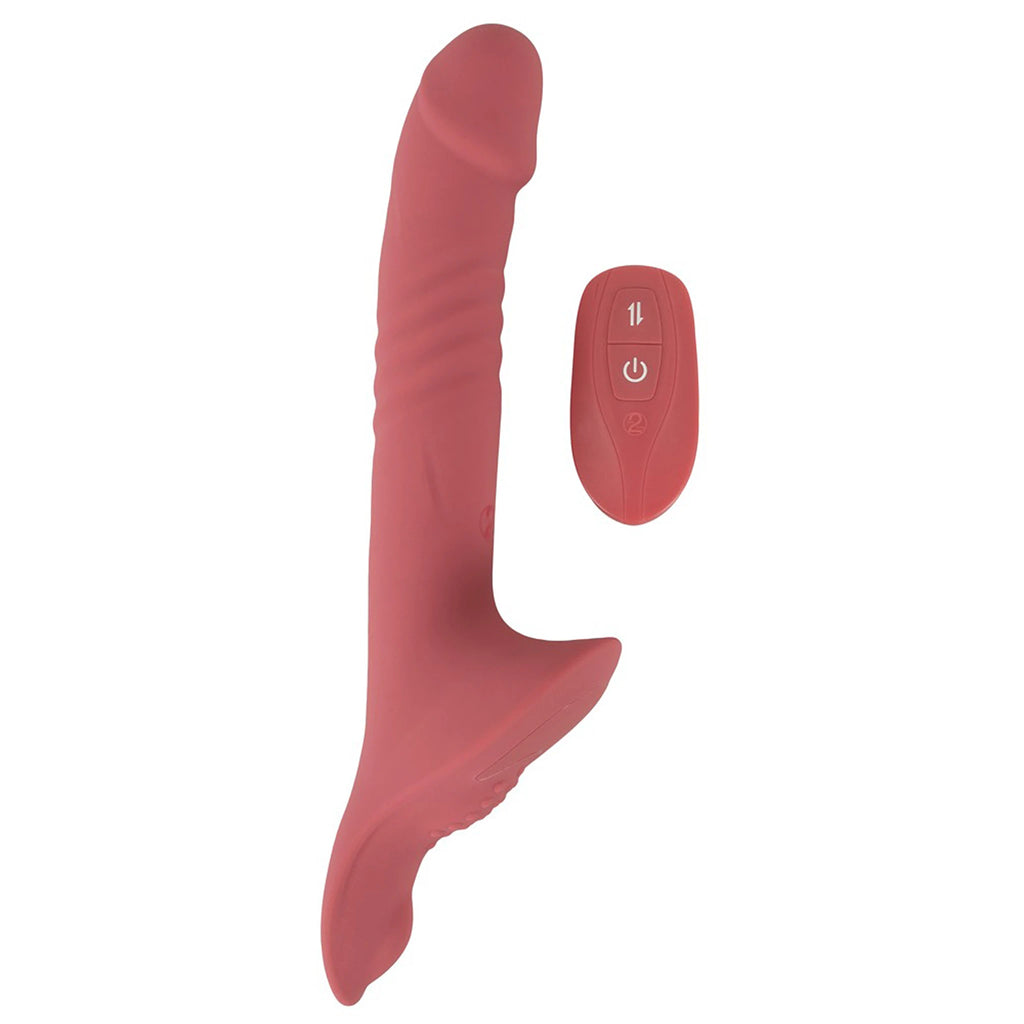 Kit Strap-On Tanga Rosa com Vibrador de Vaivém e Comando