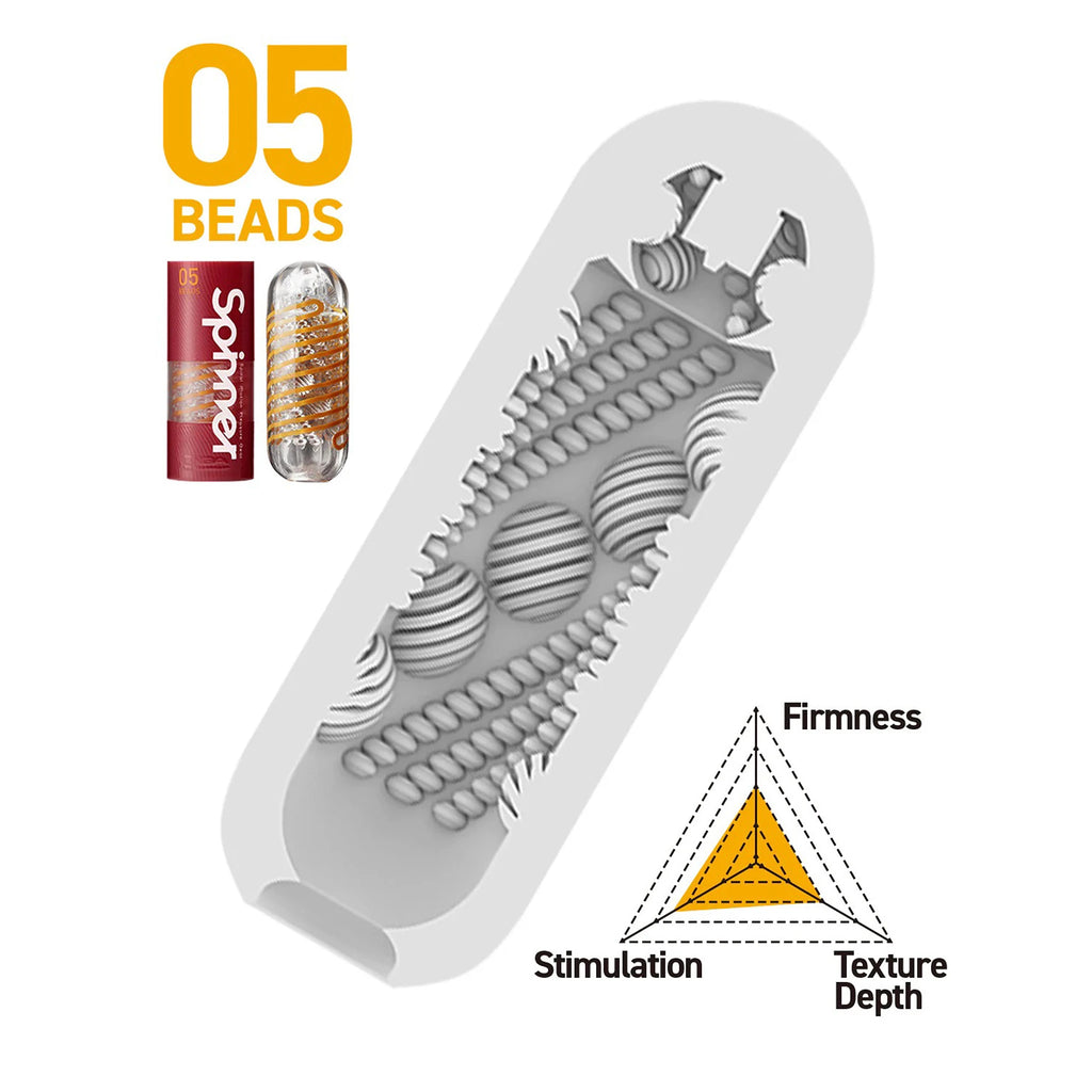 Masturbador Masculino Reutilizável TENGA Spinner 05 Beads