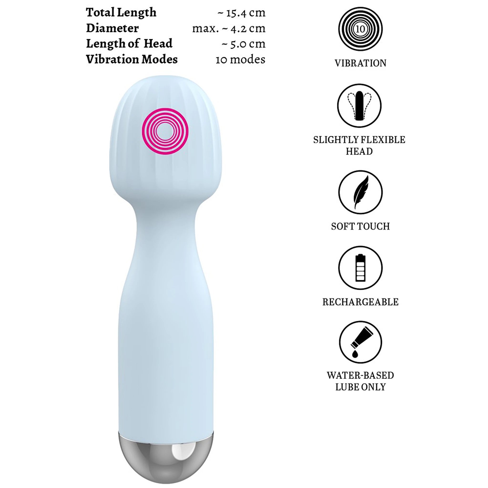 Mini Massajador Wand Vanyor com Cabeça Flexível