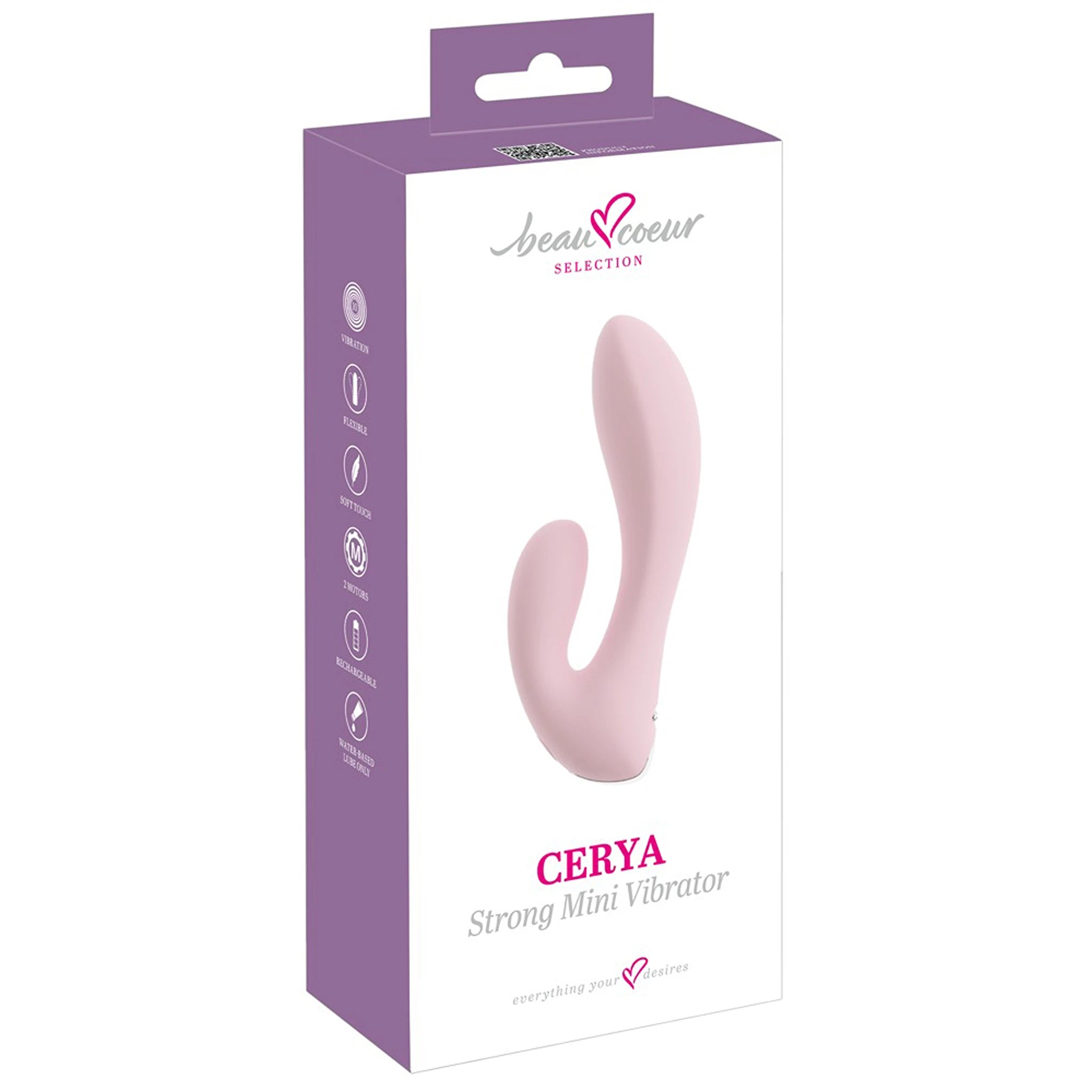 Mini Vibrador Rabbit de Silicone com Dupla Estimulação Rosa (14 cm)