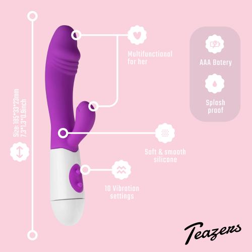 Vibrador Teazers Rabbit Realista (Roxo)