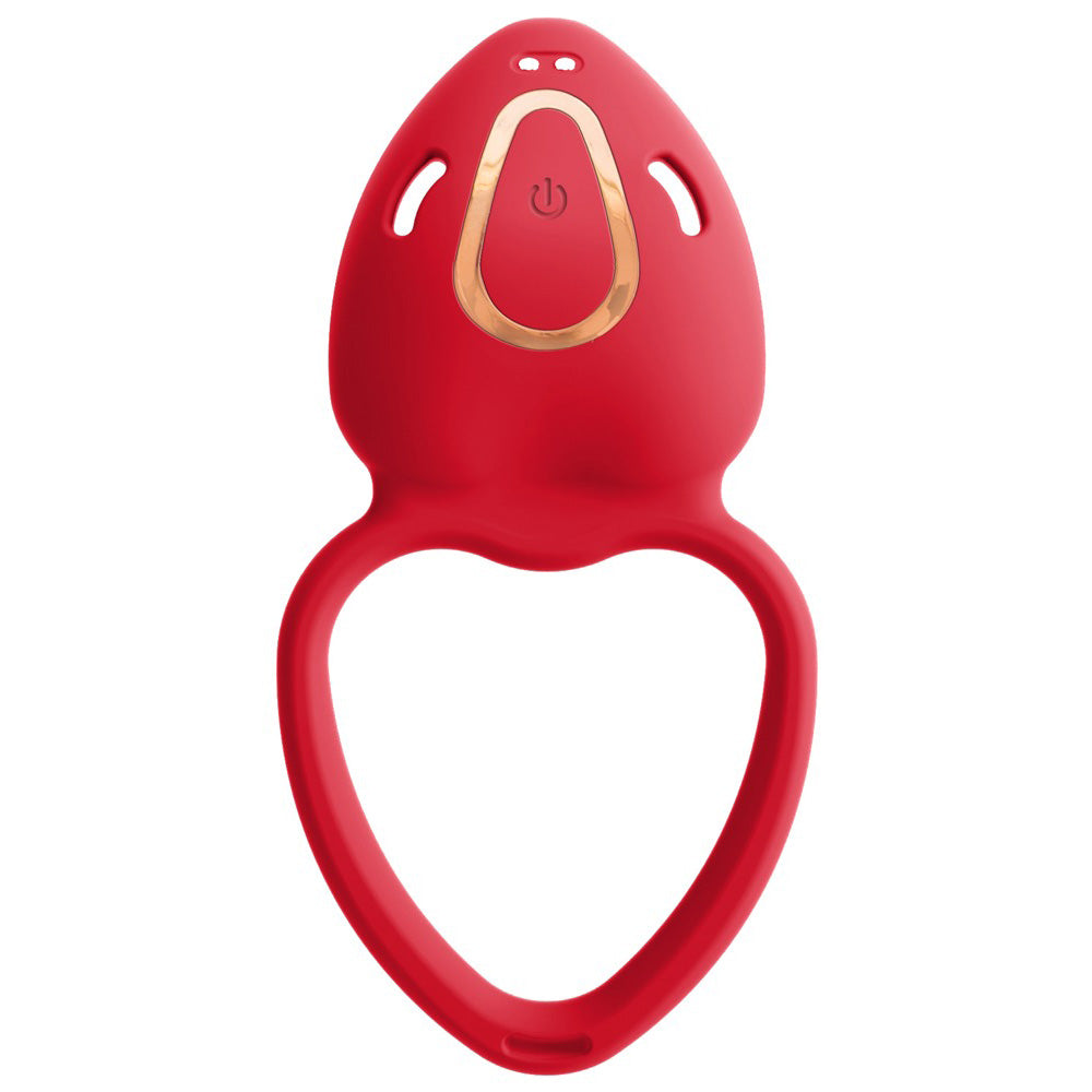 Vibrador Clitoriano Vermelho com Cinto de Renda e Comando à Distância