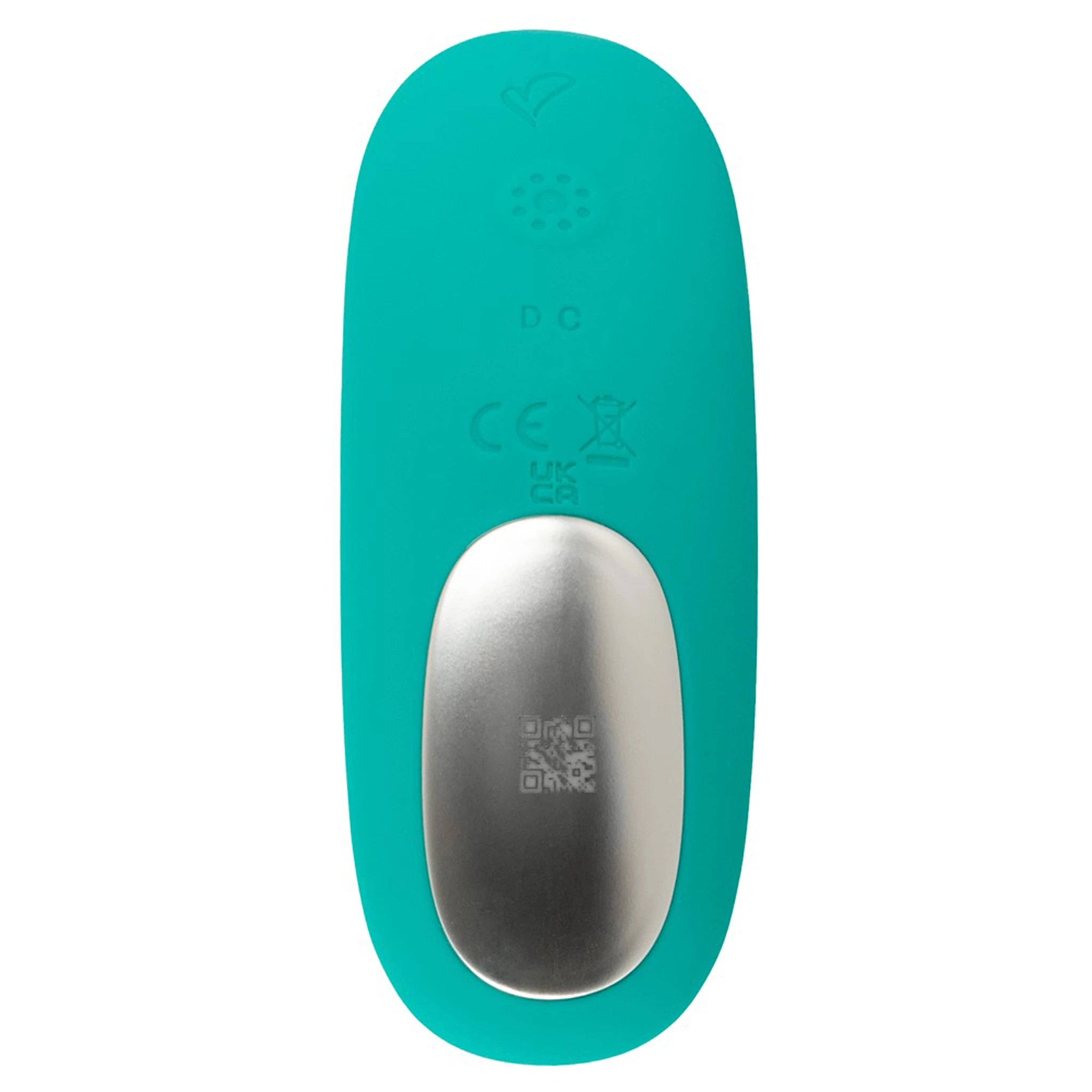 Vibrador Rabbit de Esferas em Silicone Turquesa (17 cm)
