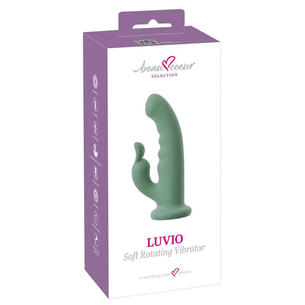 Vibrador Rabbit Rotativo de Silicone com Ventosa