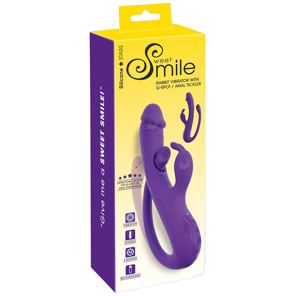 Vibrador Rabbit com Haste Flexível e Tripla Vibração