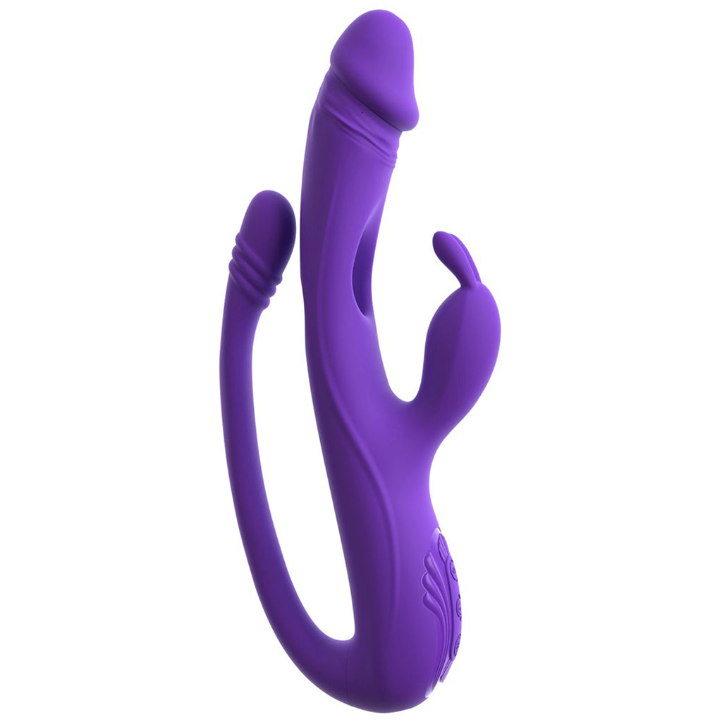 Vibrador Rabbit com Haste Flexível e Tripla Vibração