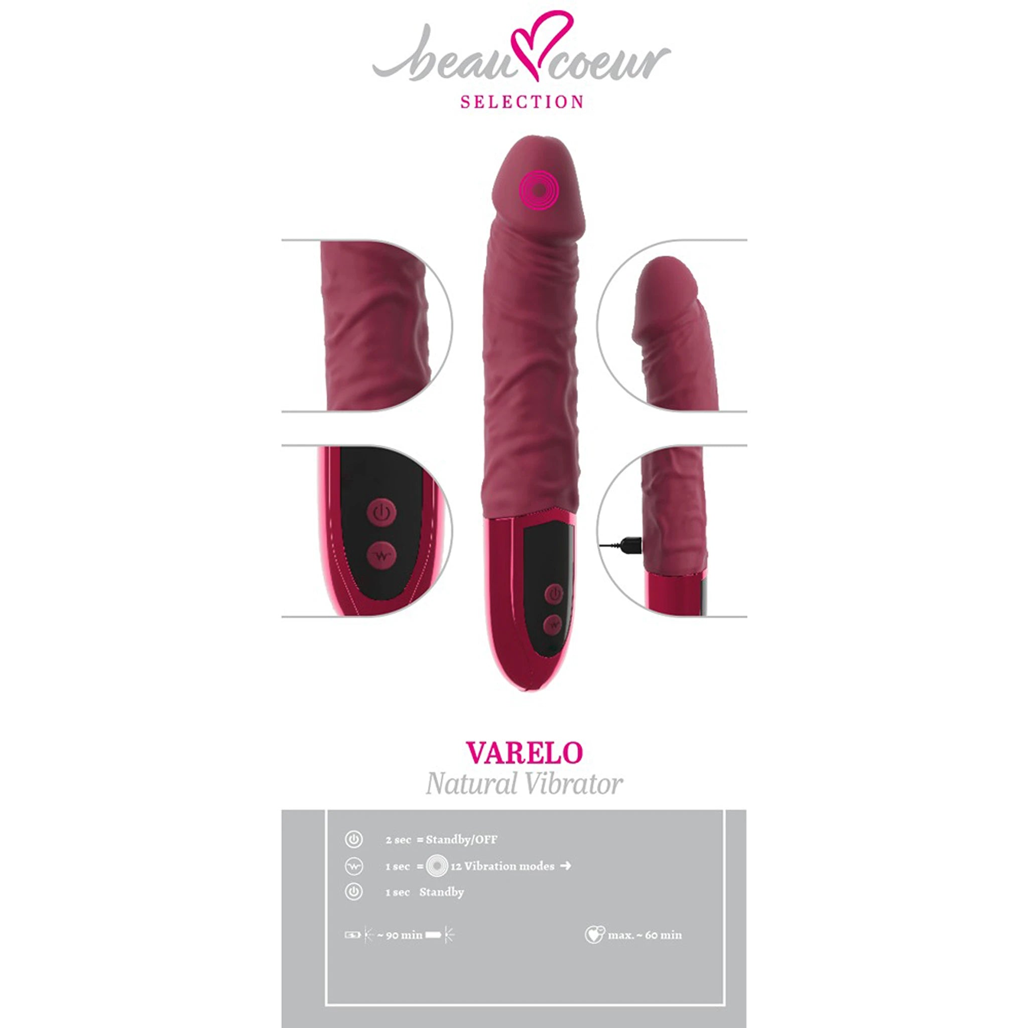 Vibrador Realista de Silicone Recarregável VARELO